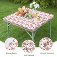 thumbnail image 4 of Red Christmas Snowflake Pattern Square Fitted Tablecloth with Elastic Edge,Square Table Cover,Washable Elastic Table Cover for Home Kitchen Party Decor 36"x36", 4 of 6