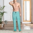 thumbnail image 2 of Rocae Blue And Turquoise Mens Pajama Pants Pj Pants Mens Lounge Pants-XX-Large, 2 of 6