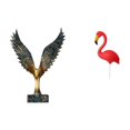 thumbnail image 1 of Estatua De Pájaro De Alas Extendidas De Resina, Escultura, Adorno De Feng Shui, Figura Decorativa, Adorno De Arte Para Jardín, Accesorios De Jardín De Hadas, Estaca De Flamenco Para Jardín,, 1 of 8