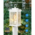 thumbnail image 2 of VIANIS White Outdoor Post Light Hardwired 120V, Dusk to Dawn Light Posts for Outside with Pier Mount Base, 100% Aluminum Lamp Posts Outdoor Lighting for Column Mount Light with Tempered Ripple Glass, 2 of 8