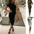 thumbnail image 4 of MYG Mode Femmes Manches Courtes Bodycon Casual Soirée Cocktail Mini Robe, 4 of 9
