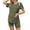 Army Green, variant on Ekouaer Women's Maternity Two Piece Set Outfits Summer Pregnancy Clothes Short Sleeve Split Side T-Shirts and Biker Shorts