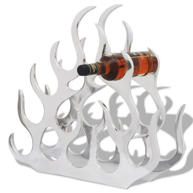 vidaXL Stand de Vin pour 11 Bouteilles en Aluminium Argenté