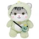 thumbnail image 1 of Cute Soft Cartoon Cat Plush Toy for Kids Children Decoration Birthday Gift for Girlfriend Green 21 x 20 x 26 cm, 1 of 3