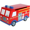 Teamson Kids Trains and Trucks Fire Engine Toy Box