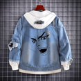 thumbnail image 3 of JoJo's Bizarre Adventure Chaquetas vaqueras Anime Fifures Hole Coat Sudaderas Para Hombres Jean Cosplay disfraces regalos de navidad, 3 of 5
