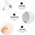 thumbnail image 4 of MasteelfCA 1 Set of Portable Makeup Mirror LED Makeup Mirror Rechargeable Mirror Handheld Small Mirror, 4 of 7