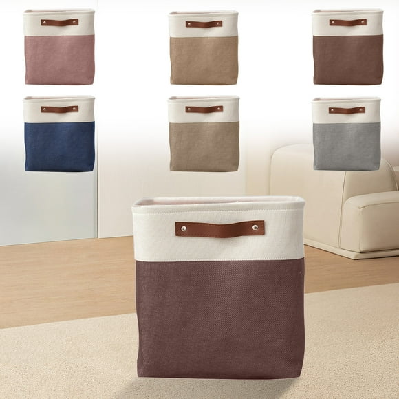 Fiudx Caja de Almacenamiento de Tela Grande, Multicolor, Organizador Espacioso para Ropa y Juguetes, Diseño Elegante y Duradero, Ideal para Dormitorio y Sala de Estar, 28 X 28 X 28 Cm.
