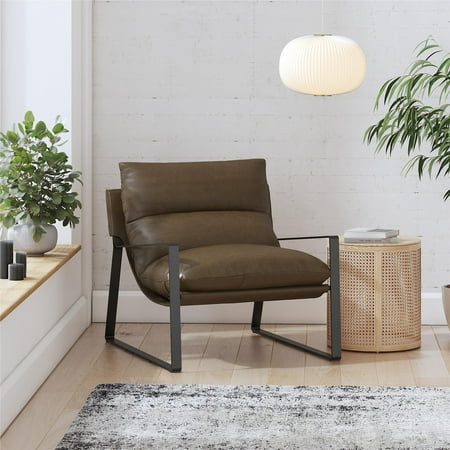 faux leather sling chair for product