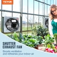 thumbnail image 2 of VEVOR 16'' Shutter Exhaust Fan, High-speed 2000 CFM, Aluminum Wall Mount Attic Fan with AC-motor, Ventilation and Cooling for Greenhouses, Garages, Sheds, Shops, FCC, 2 of 9