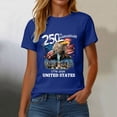 thumbnail image 6 of enyan Women T Shirt US 250th Anniversary 250 Years Freedoms 1776-2026 tee Graphic Vintage,Blue,XL, 6 of 7