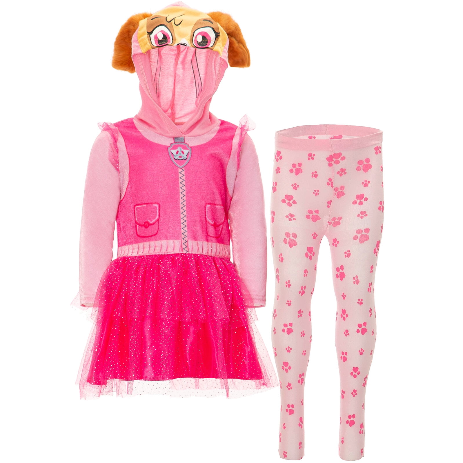Paw Patrol Skye Toddler Girls Tulle Costume Dress and Tights 3T