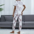 thumbnail image 5 of SDNall Hauts à Manches Longues pour Femmes Imprimé Manches Courtes Col Rond Taille Élastique Pantalons Longs Ensemble de Sport Décontracté pour Femmes Été, Pantalons d'Été pour Femmes, Hauts à Manches Longues pour Femmes, 5 of 5