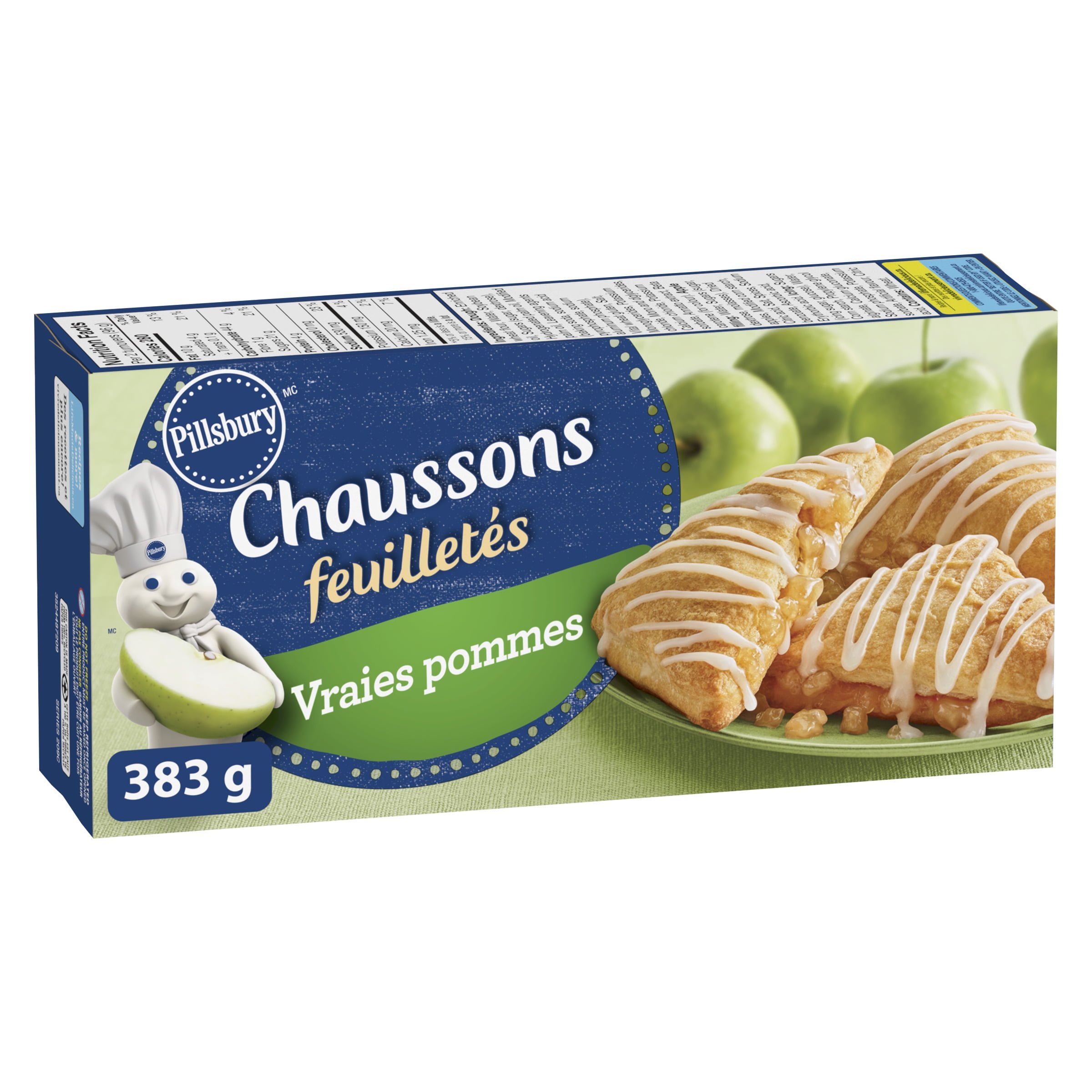 Pillsbury Chaussons Feuilletes Vraies Pommes, 383 g 383.000g