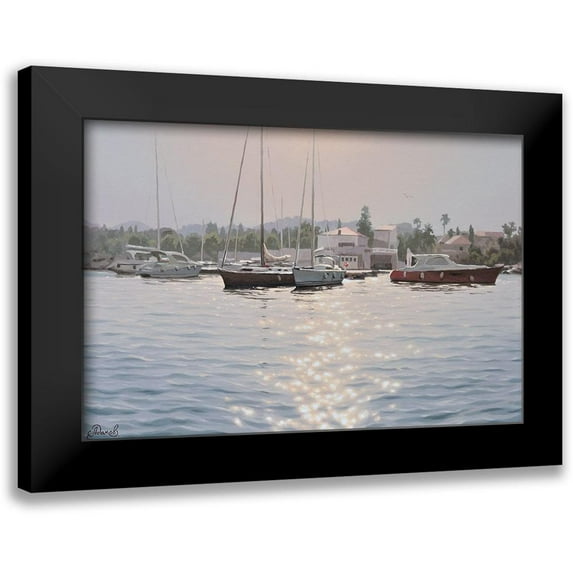 Adamov, Alexey 18x13 Black Modern Framed Museum Art Print Titled - The Port in Croatia
