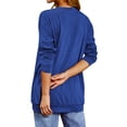 thumbnail image 3 of ZXSXSY Women Dandelion Printed Crew Neck Long Sleeves Shirt with Pocket, 3 of 6