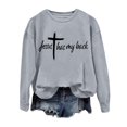 thumbnail image 3 of There Is Nothing Too Big For God Christian Sweatshirts for Women Long Sleeve Crewneck Graphic Sweatshirt Pullover Tops, 3 of 5