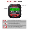 thumbnail image 2 of Multímetro digital con pantalla Socket Tester ABS para toma de prueba (HT107B), 2 of 8