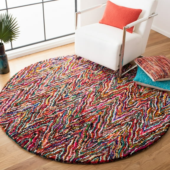 SAFAVIEH Nantucket Collection NAN312A Handmade Multi Rug
