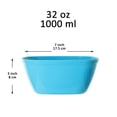 thumbnail image 3 of Youngever 9 Pack 32 Ounce Plastic Bowls, Large Cereal Bowls, Large Soup Bowls (Rainbow Color), 3 of 4