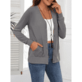 thumbnail image 3 of FIUFY Cardigan Button Down Shirts for Woman Long Sleeve Casual Lightweight Sweaters with Pockets, 3 of 6