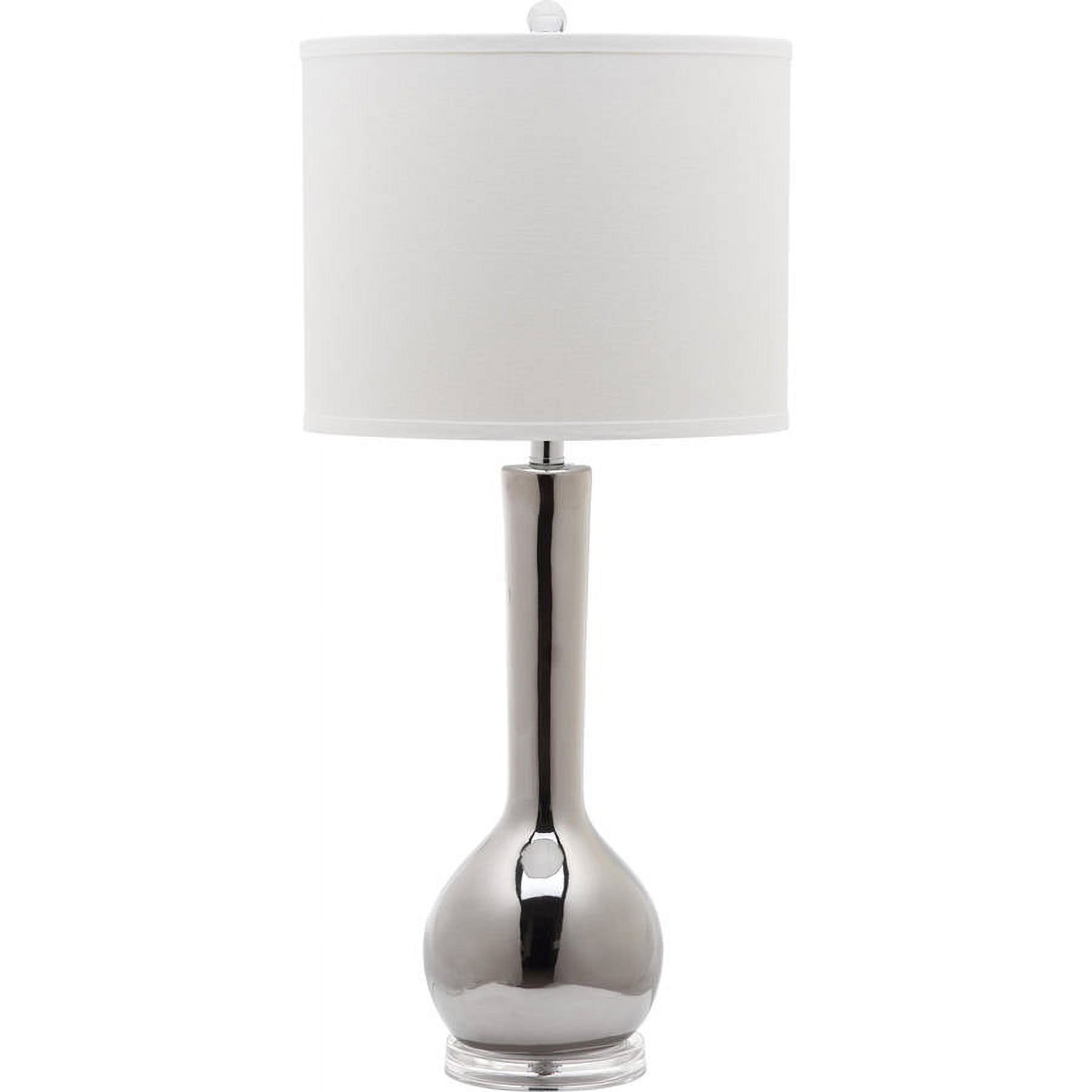 SAFAVIEH Mae 30.5 in. H Long Neck Ceramic Table Lamp, Silver, Set of 2 - image 2 of 5