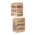 thumbnail image 3 of WallWell Sienna Dawn Faux Stone Corner Pieces - 24.6" High (Overlapped) x 16.5" Combined Return - Waterproof High-Density Polyurethane Siding Accessory - 2-Piece Set, 3 of 4