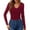Red, variant on FASHOFT Fall Lace Long Sleeve Tops for Women Trendy Slim Fitted V Neck Going Out Outfits Basic Tight T Shirts Green L