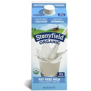 Stonyfield Organic Fat Free Skim Milk, Half Gallon, 64 fl oz