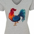 thumbnail image 4 of Inktastic Year of the Rooster Women's V-Neck T-Shirt, 4 of 5