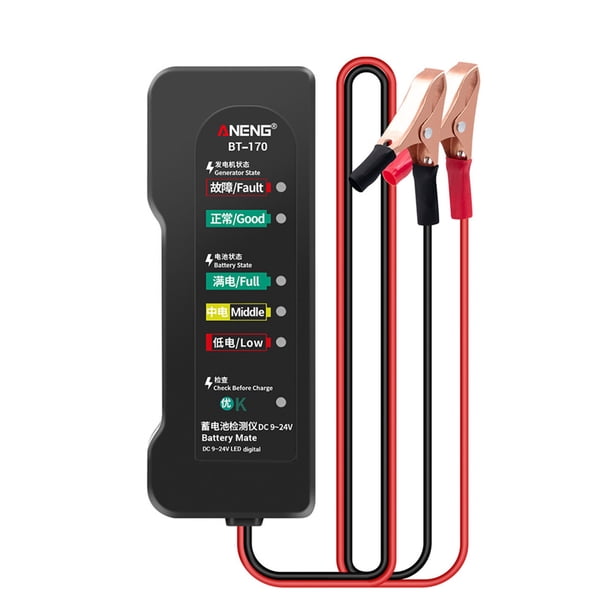 Likrtyny Herramientas Universales Diagnóstico Fallas Motocicleta Probador Batería Coche 12V