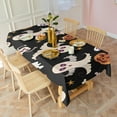 thumbnail image 4 of Retro Halloween Ghost Pattern Rectangle Tablecloth 60"x120",Waterproof Polyester Rectangle Table Cloth, Wipeable Spillproof Polyester Tablecloth for Dining, Camping, Indoor and Outdoor, 4 of 6