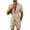 Khaki, variant on Men's 2 Piece Casual Outfits Short Sleeve Collared 2 Buttons Blazer and Shorts Set Summer Lightweight Comfy Sets