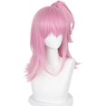 thumbnail image 1 of wonima44 Anime Cosplay Wig With 45cm Long Pink Heat Resistant Synthetic Hair Halloween Party Wigs + Wig Cap, 1 of 1