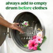 Gain Plus Flings Laundry Detergent Soap Pacs, All-In-One, Happy Hibiscus Scent, 18 Count