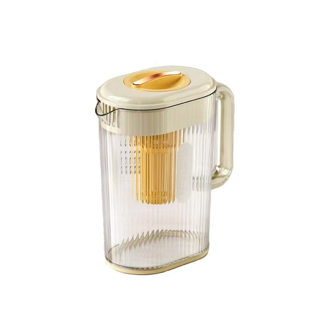Dvruxg Glass Cold Water Kettle, Built-in Filter Water Pot, Large Capacity Hydration Kettle, Ergonomic Cold Water Cup