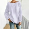 thumbnail image 2 of Tittly Women Long Sleeve Tops, Crew Neck Sweatshirts Women, Travel Clothes Women, Sweatshirts for Women Trendy, Crewneck Sweatshirt White 5XL, 2 of 9