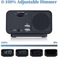 thumbnail image 4 of Radio Despertador Digital YONGSHENG con Cargador USB Dual para Dormitorio Negro, 4 of 5