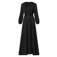 thumbnail image 4 of Elegant Women's Long Sleeve Button Down Abaya Casual Dress Dubai Fashion Outerwear, 4 of 4