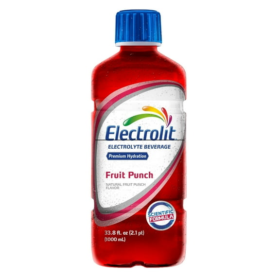 Electrolit Hydration Beverage, Fruit Punch, 33.8 Fluid Ounces