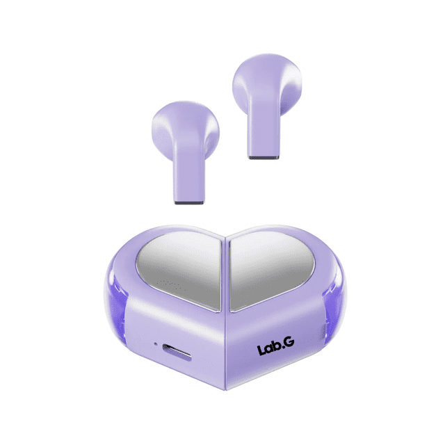 Auriculares Bluetooth Inalámbricos Con Forma De Corazón Lab.G Morado