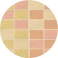 thumbnail image 1 of Ahgly Company Machine Washable Indoor Round Transitional Sun Yellow Area Rugs, 7' Round, 1 of 7
