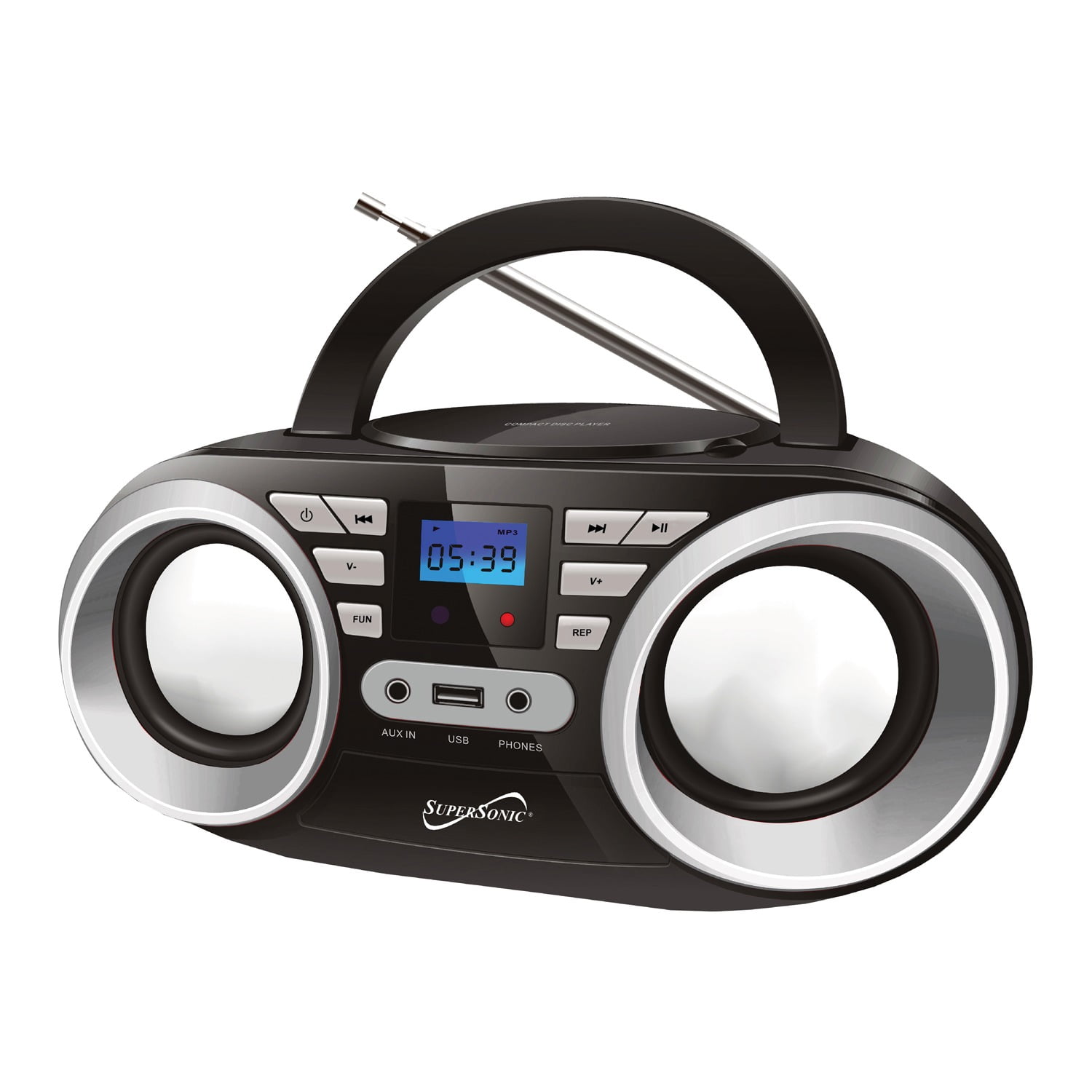 Supersonic® Sc506black Portable Audio System (black)