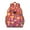 Orange-4, variant on Waterproof School Backpack with Vintage Mushroom Print - Ergonomic Travel Daypack for Teens, Breathable Padded Back Support, Adjustable Chest Strap & Side Pockets
