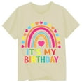 thumbnail image 3 of Tiijoy Girls Birthday T Shirt Rainbow Letter Short Sleeve T-Shirt Kids Tee, Sizes 1-13, 3 of 3