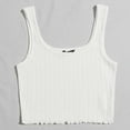 thumbnail image 3 of Aayomet Plus Size Tops for Women Crop Tank Shirts Vest Women Sleeveless Solid Tops Pullover Women's Blouse,White L, 3 of 5