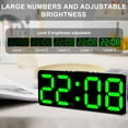 thumbnail image 3 of Threns Digital Alarm Clock Large LED Display Alarm Clock Snooze Bedside Alarm Clock 5 Level Brightness Dimmable Digital Clock,USB Charging, 3 of 7