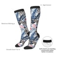 thumbnail image 5 of Bingfone Compression Socks for Women and Men Long Socks for Running Athletic Cycling Nurse-Flamingo And Zebra, 5 of 8