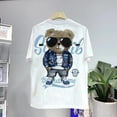 thumbnail image 7 of Summer Men‘s cotton T-shirt Korean Men‘s Cool Bear Short Sleeve Tops High Quality White T Shirt O-neck Tee Shirt Men Clothing, 7 of 7
