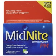 Angle View: 4 Pack - Midnite PM Sleep Aid Tablets 28 Each